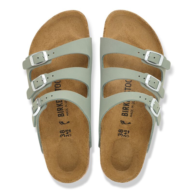 BIRKENSTOCK Florida Fresh Natural Leather Oiled Pure Sage City Comfort detail