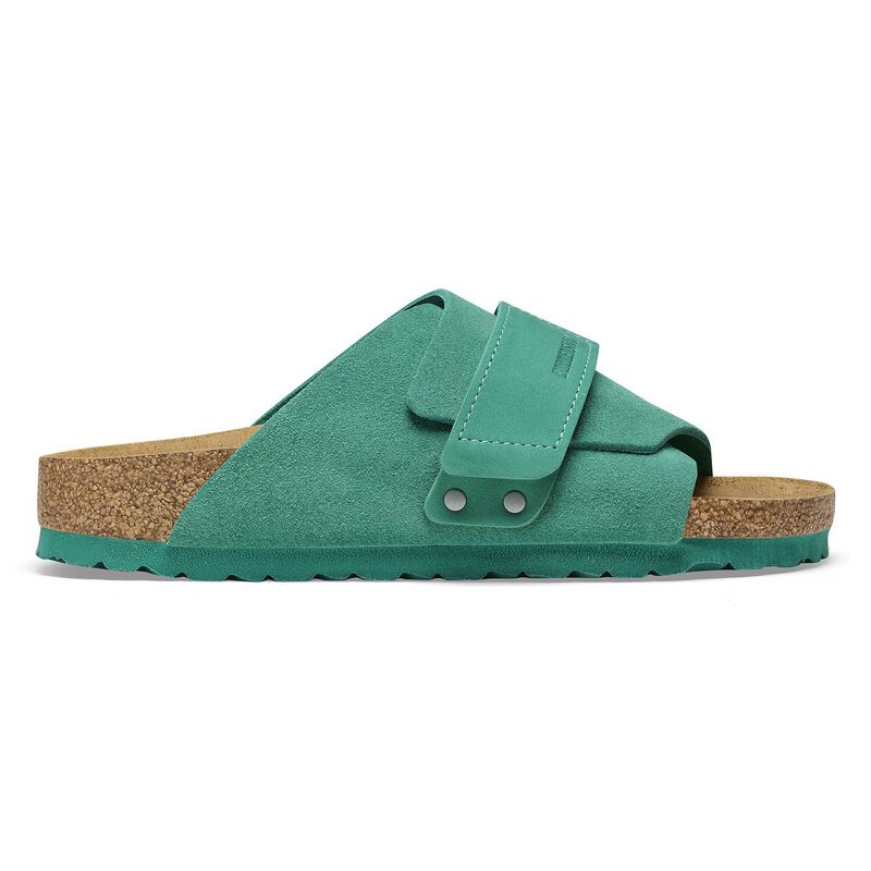 BIRKENSTOCK Kyoto Nubuck Leather/Suede Digital Green Trail Easy detail