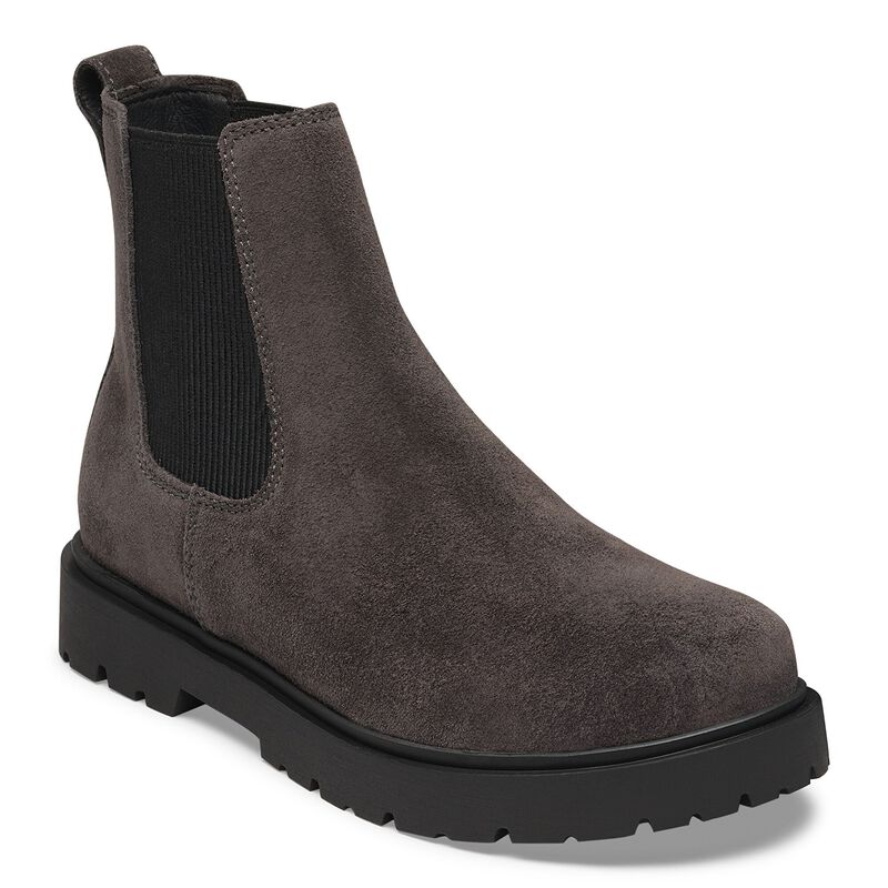 BIRKENSTOCK Highwood Slip On Mid Suede Leather Velvet grey Trail Easy detail