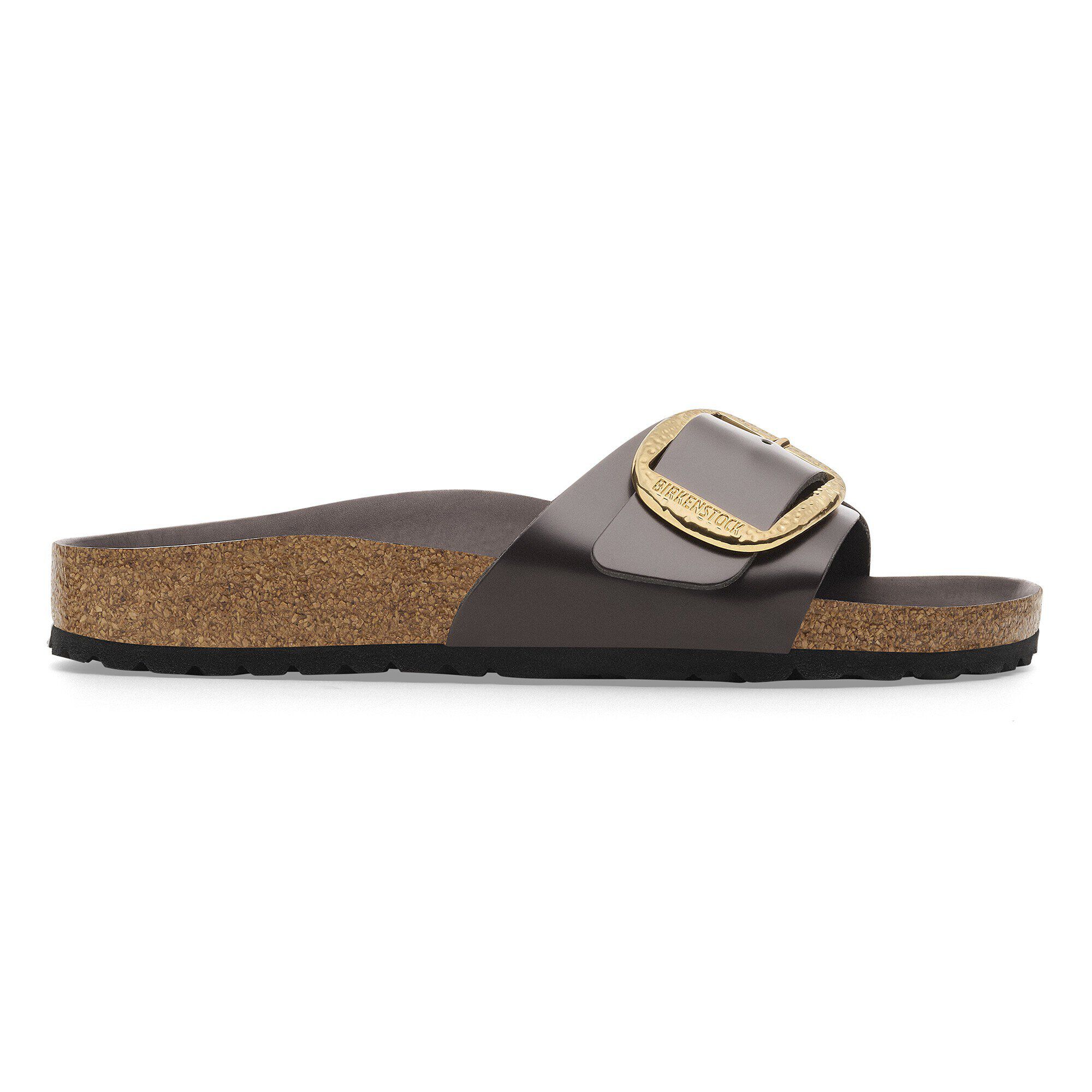 Madrid Hammered Big Buckle Cuir naturel verni