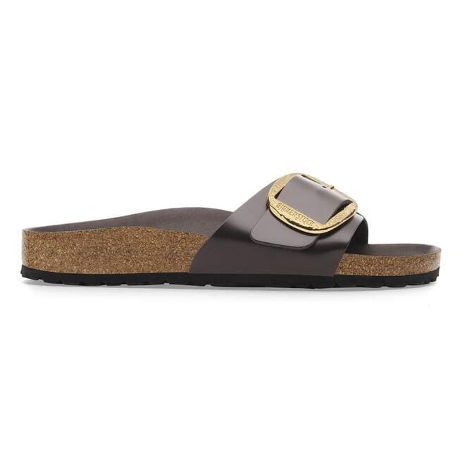 Madrid Hammered Big Buckle Natural Leather Patent