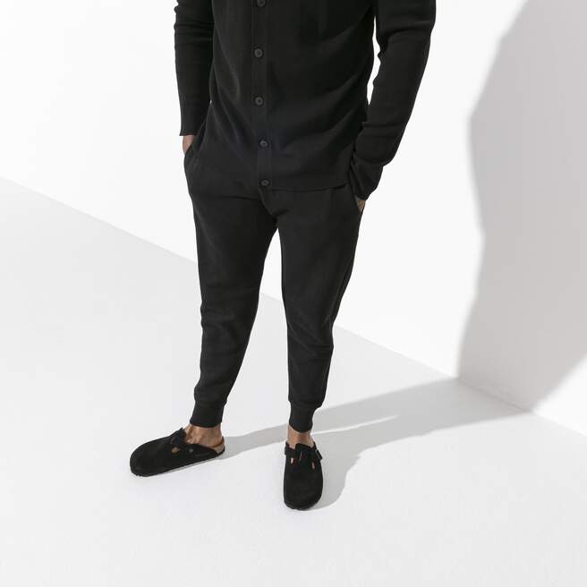 Boston Soft Footbed Suede Leather Black