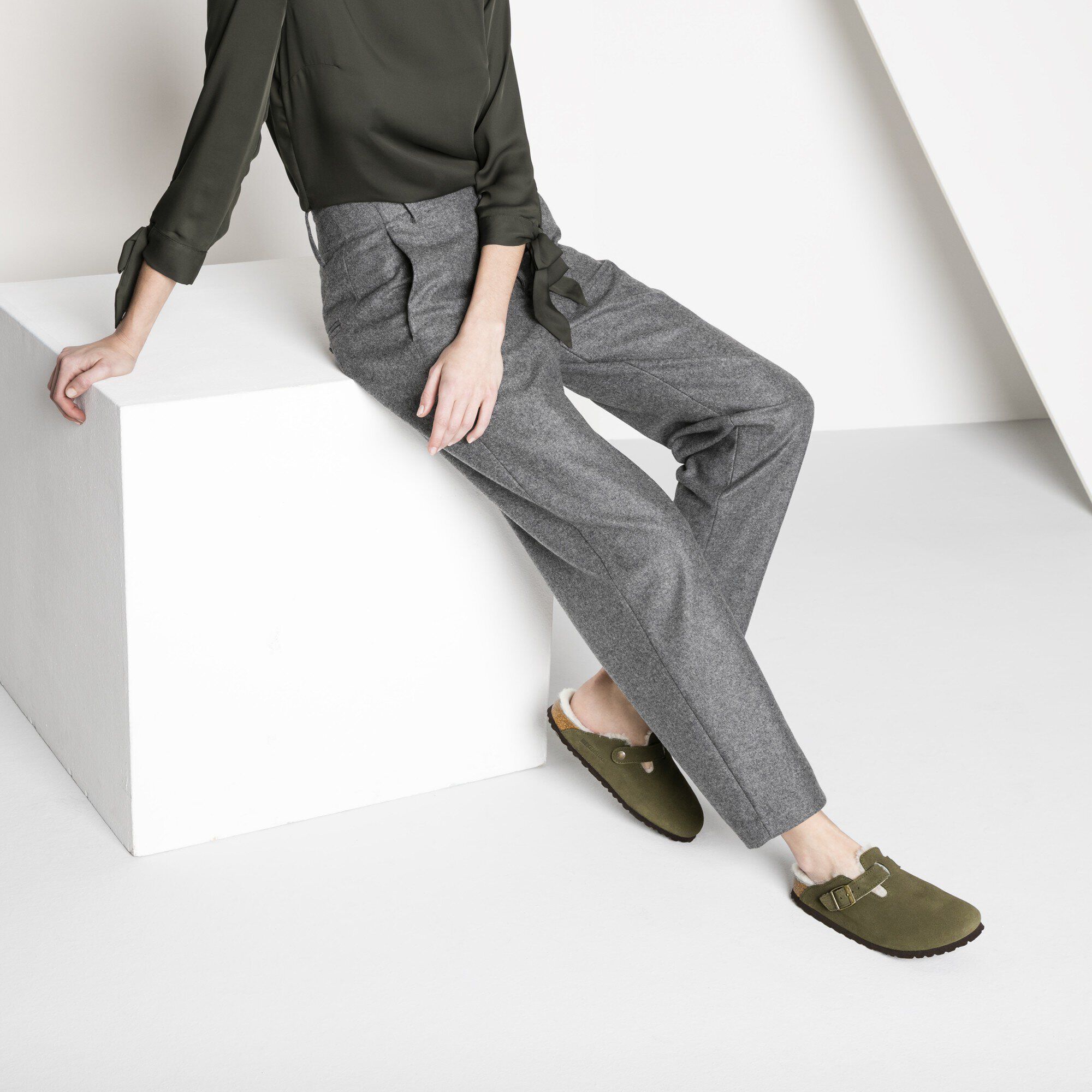 Boston Shearling Suede Leather