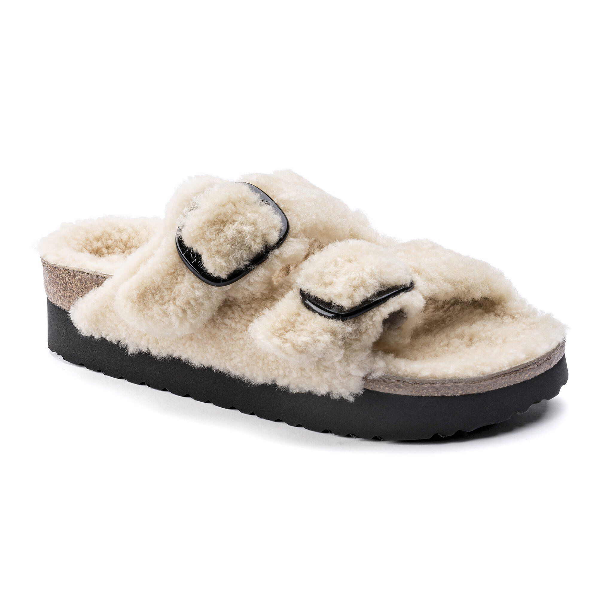 BIRKENSTOCK アリゾナ ビッグバックルテディ/エッグシェルファー Arizona Big Buckle Shearling Shearling in Color Teddy