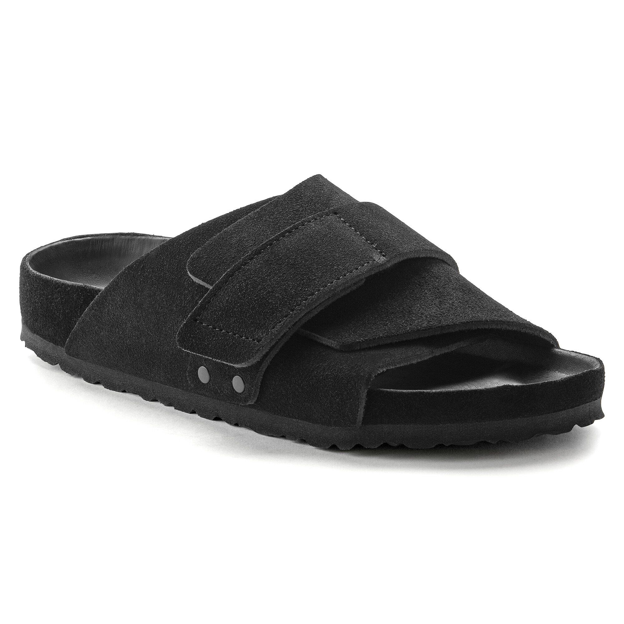 Kyoto Suede Leather in Color Black | BIRKENSTOCK US