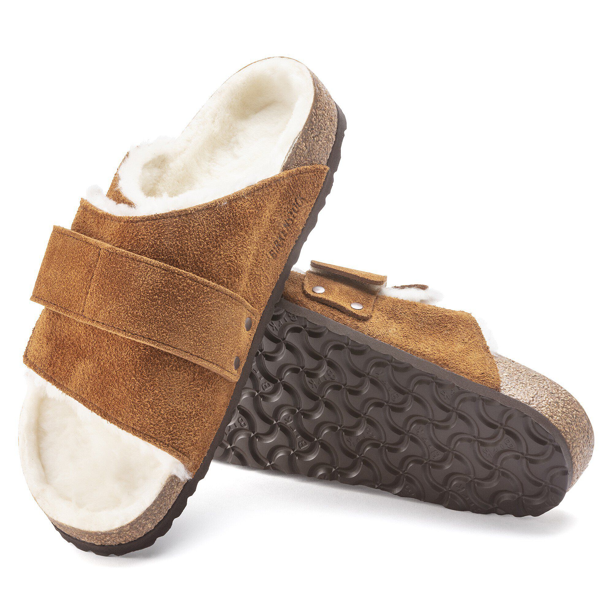 Kyoto Shearling Suede Leather in Color Mink | BIRKENSTOCK US