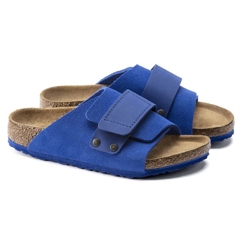 BIRKENSTOCK Kyoto Kids Suede Leather Nubuck Ultra Blue Walk Edit detail