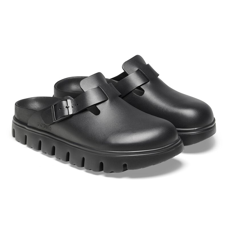 BIRKENSTOCK Boston Chunky Natural Leather Black City Comfort detail