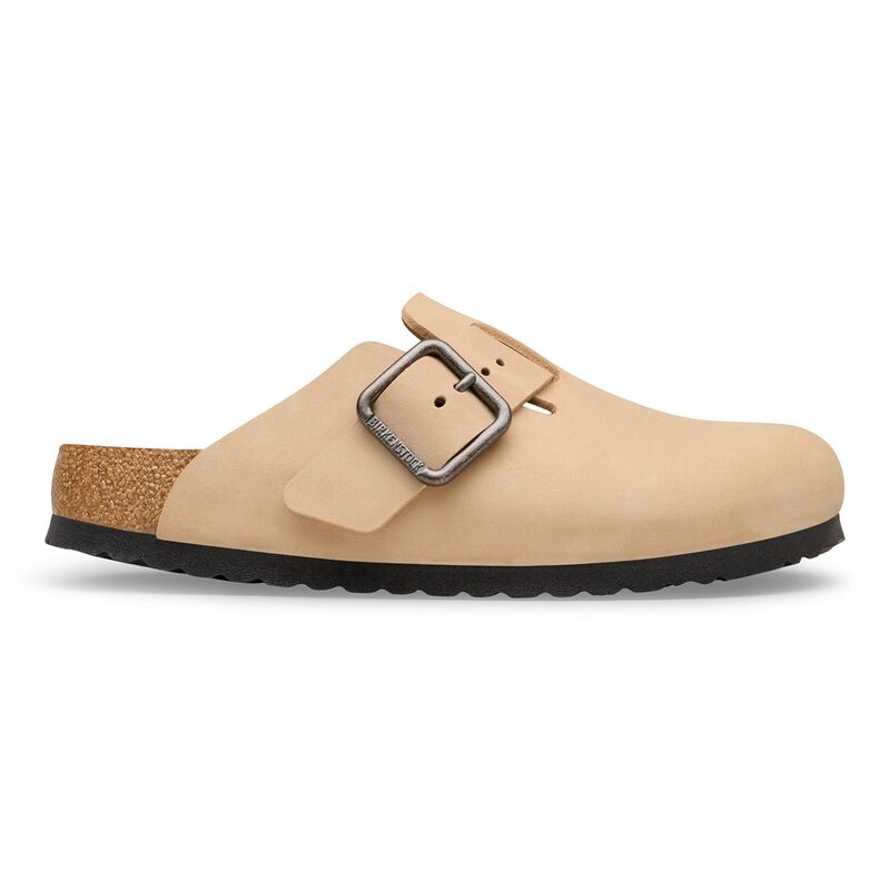 BIRKENSTOCK Boston Wire Buckle Nubuck Leather Sandcastle Walk Edit detail