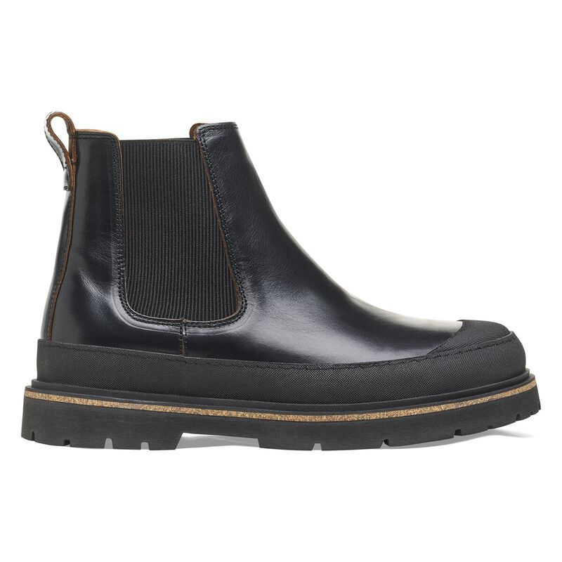 BIRKENSTOCK Prescott Slip On Men Waxy Leather Black Trail Easy detail