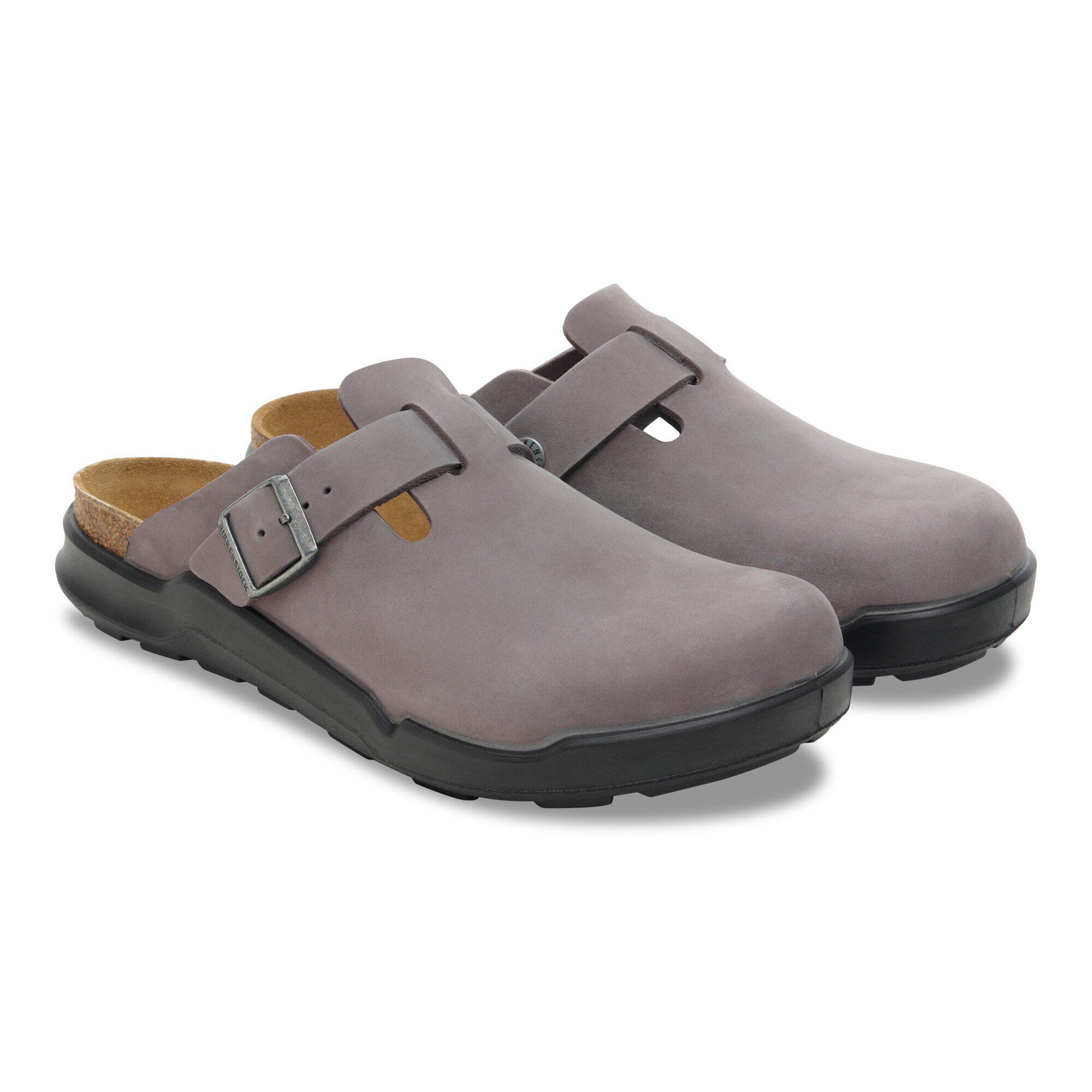Boston Crosstown Oiled Leather in Color Iron | BIRKENSTOCK US