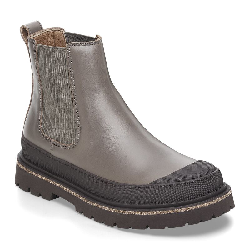 BIRKENSTOCK Prescott Slip On Men Waxy Leather Concrete Gray Daily Comfort detail