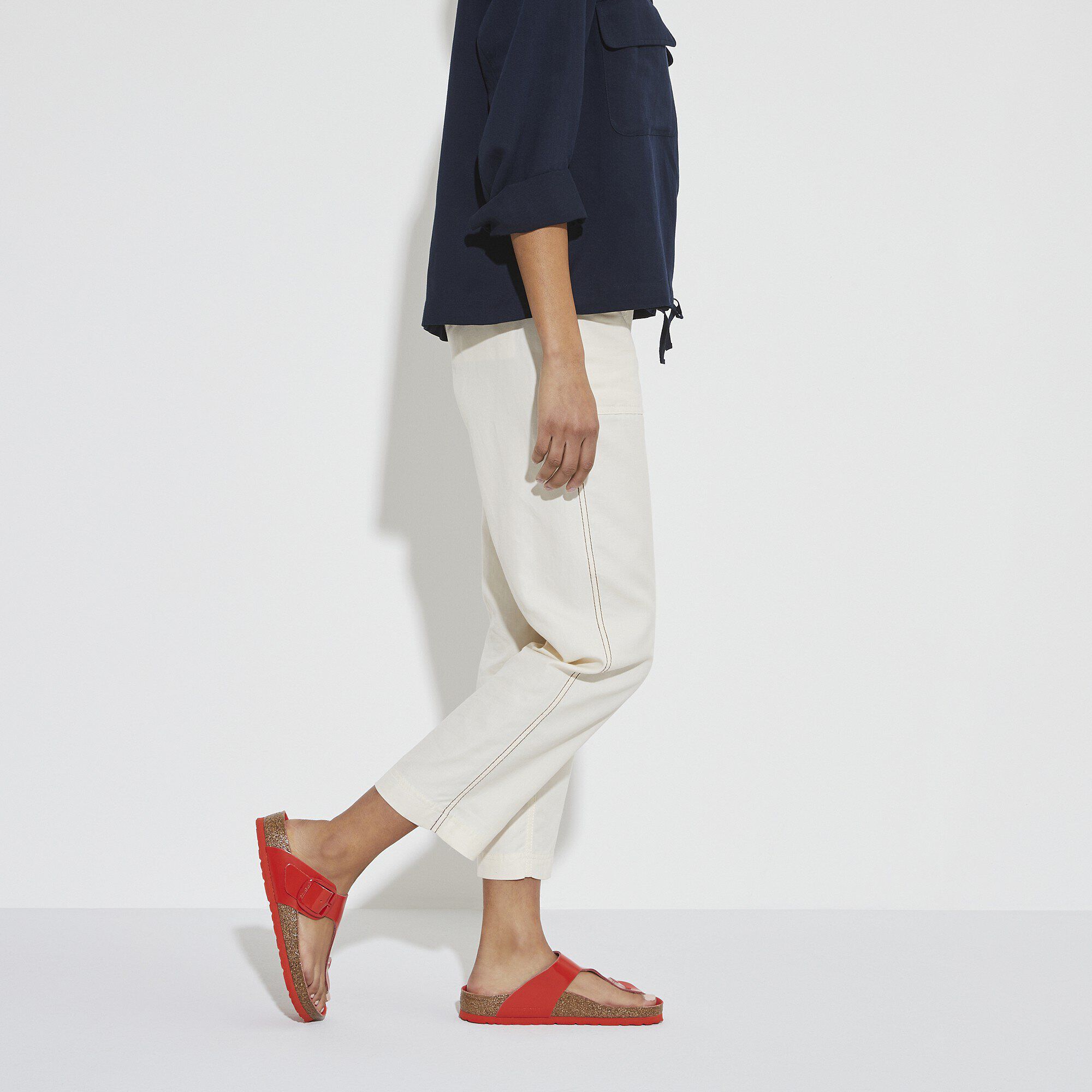 Gizeh Big Buckle Natural Leather Patent