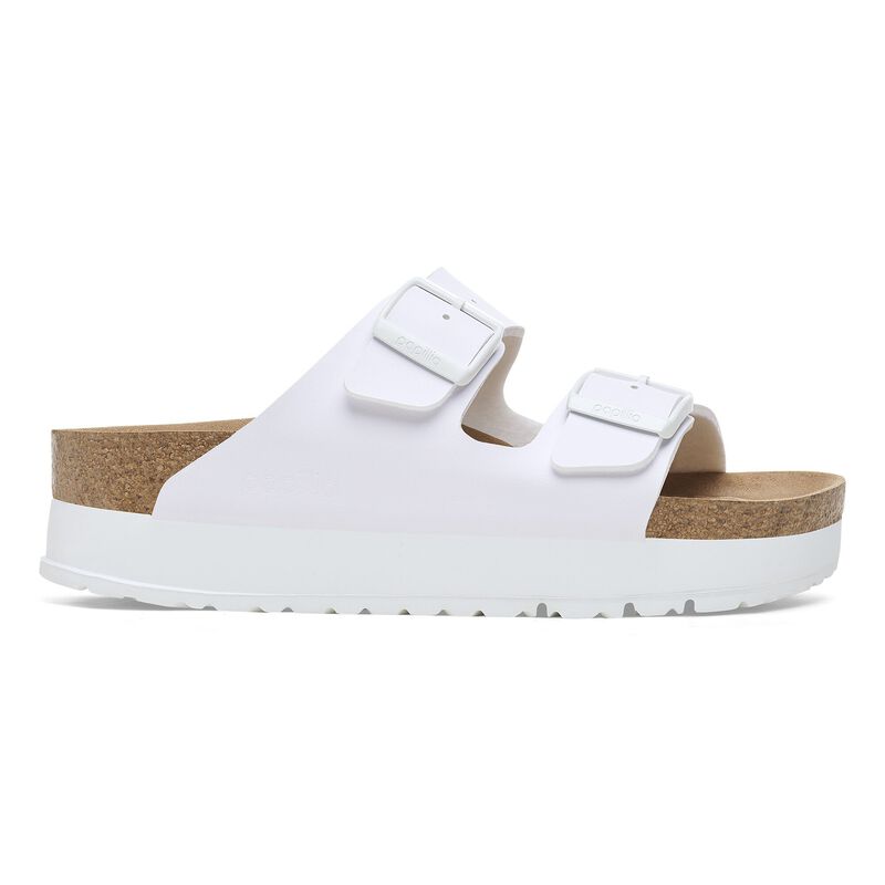 BIRKENSTOCK Arizona Flex Platform Birko-Flor White Trail Easy detail