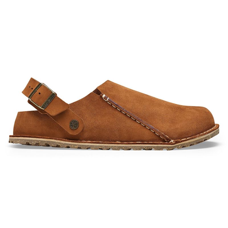 BIRKENSTOCK Lutry Premium Suede Leather Mink Classic Fit detail