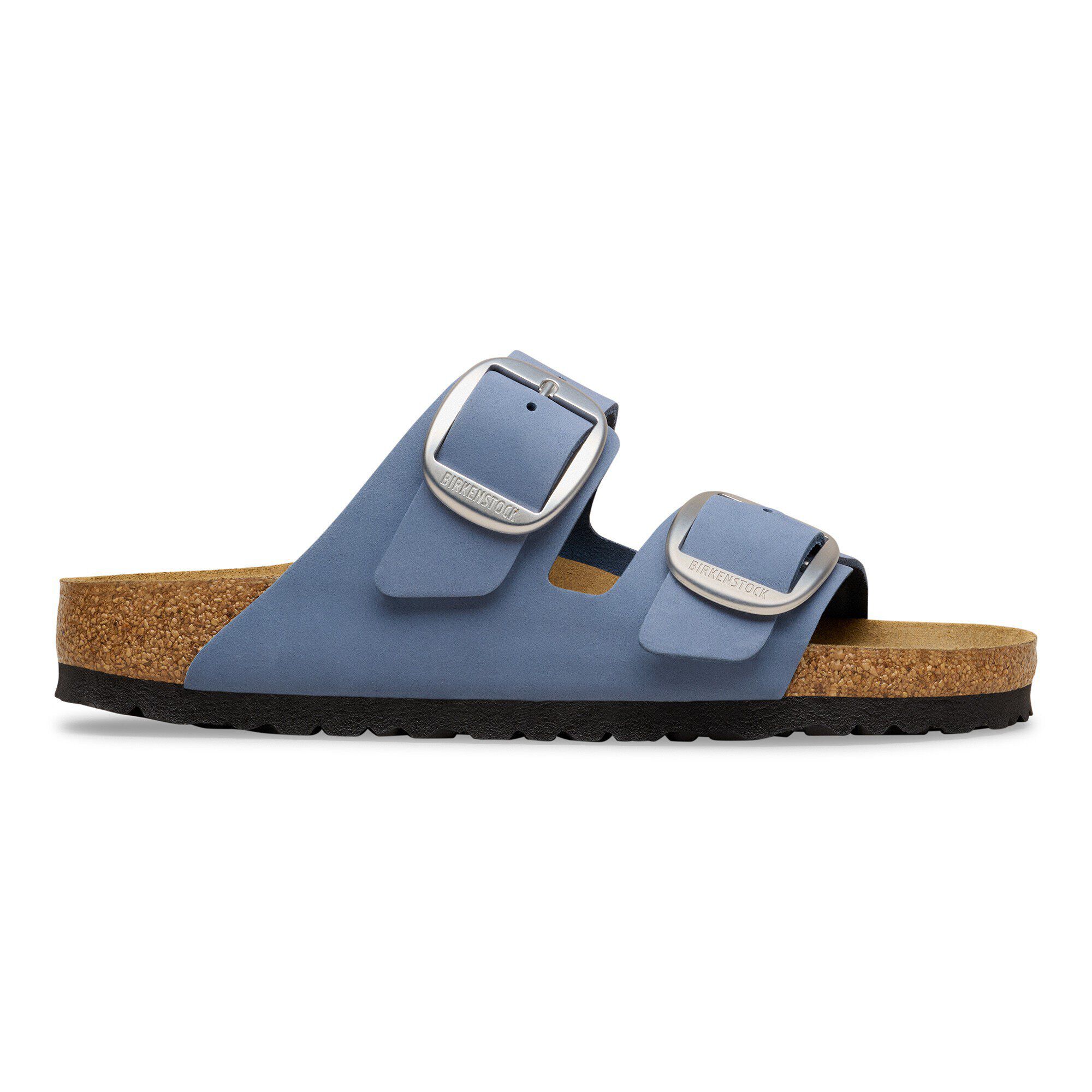 Arizona Big Buckle Nubuck Leather in Color Stone Blue