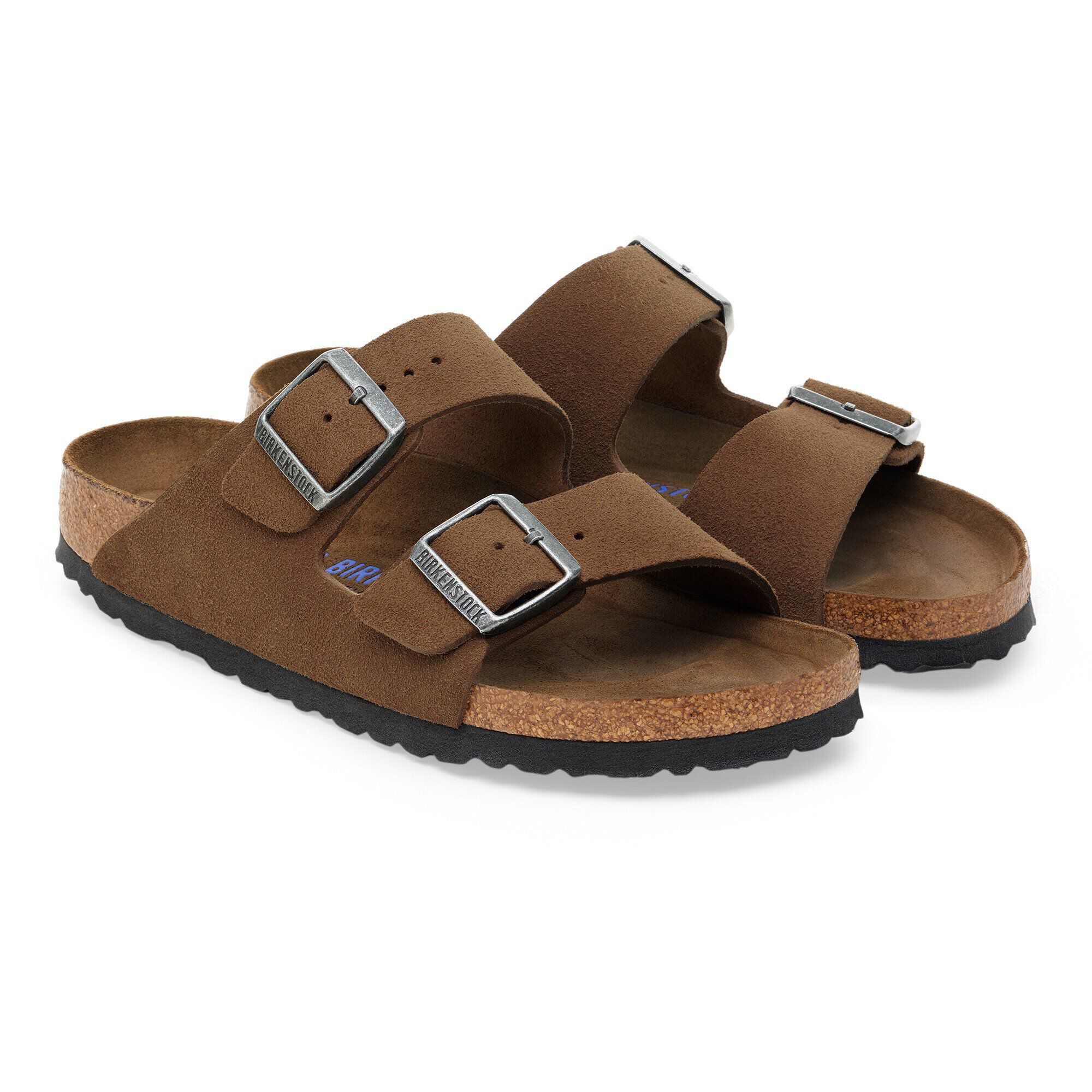 Arizona Soft Footbed Suede Leather in Color Dark Tea Tonal