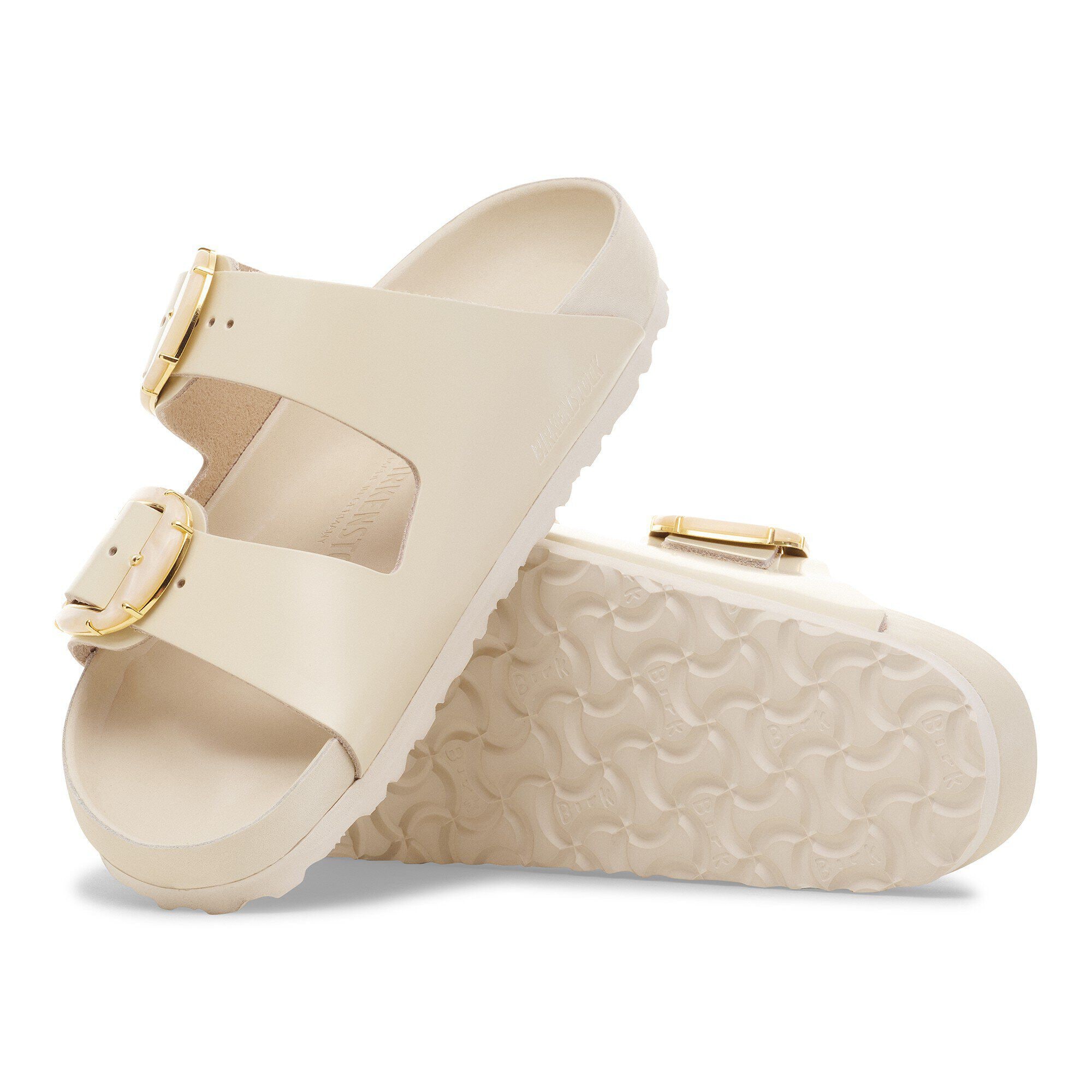 Arizona Big Buckle Pearl Natural Leather Patent