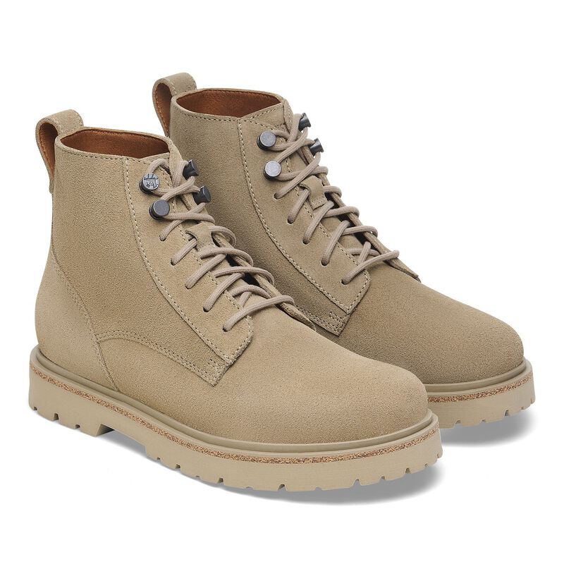 BIRKENSTOCK Highwood Lace Mid Men Suede Leather Taupe Classic Fit detail