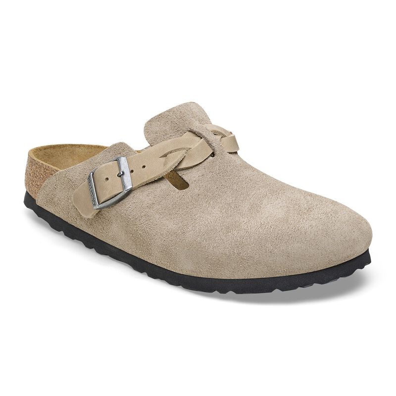BIRKENSTOCK Boston Braided Suede Leather Carafe Trail Easy detail