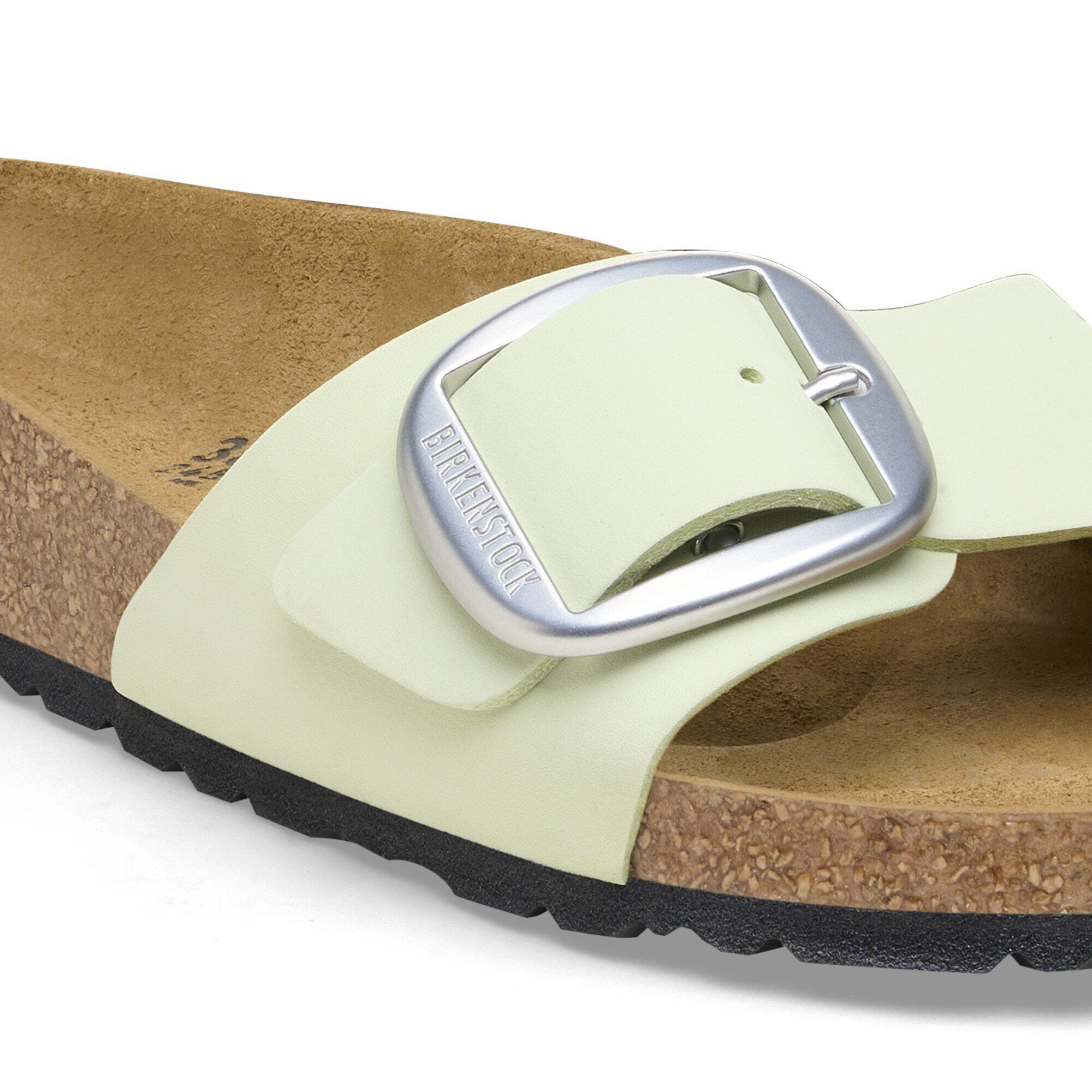 新品タグ付【BIRKENSTOCK】 Madrid (Waxy Leather) Birkenstock Womens Madrid Big Buckle Natural Leather Sandal