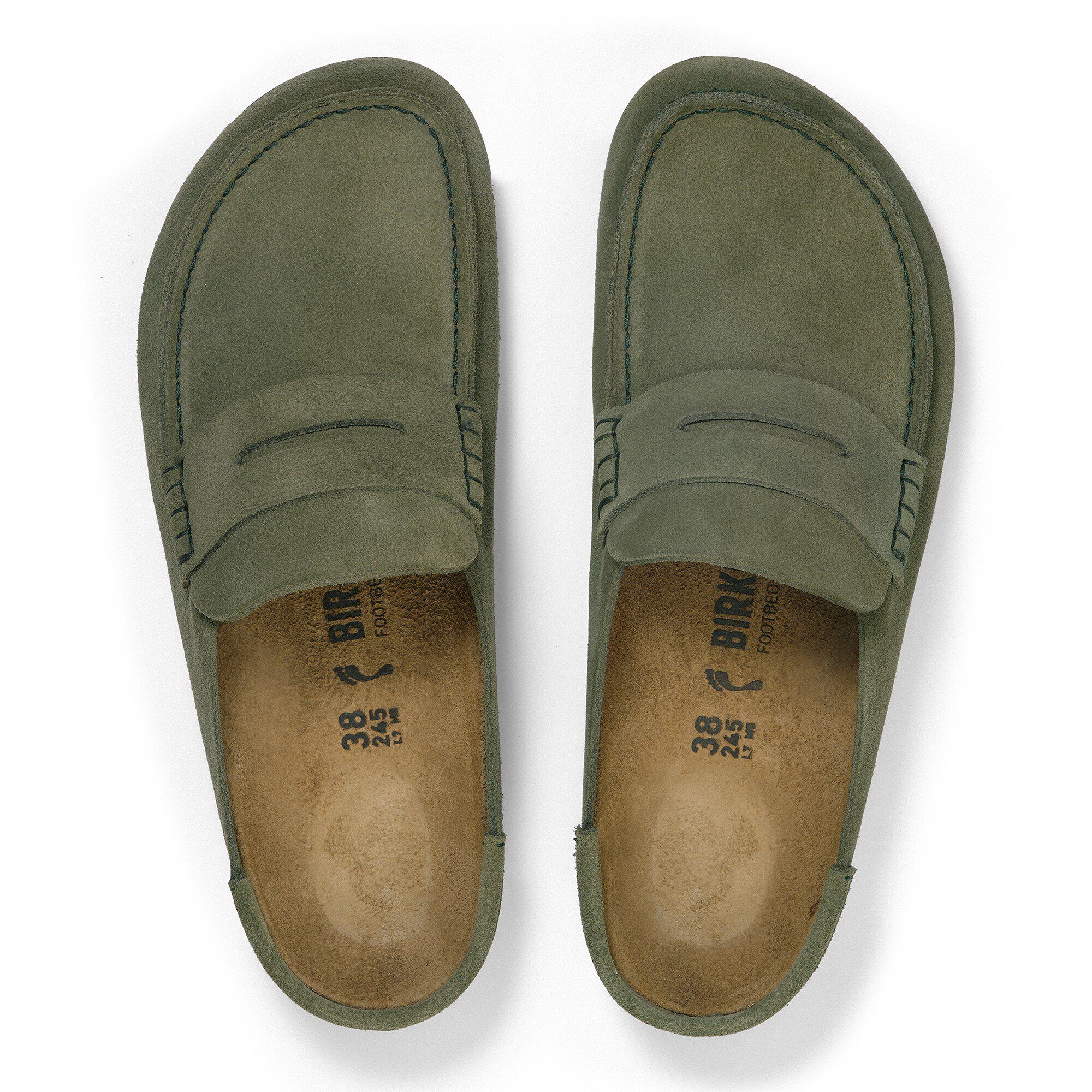 Naples Wrapped Suede Leather in Color Thyme | BIRKENSTOCK US