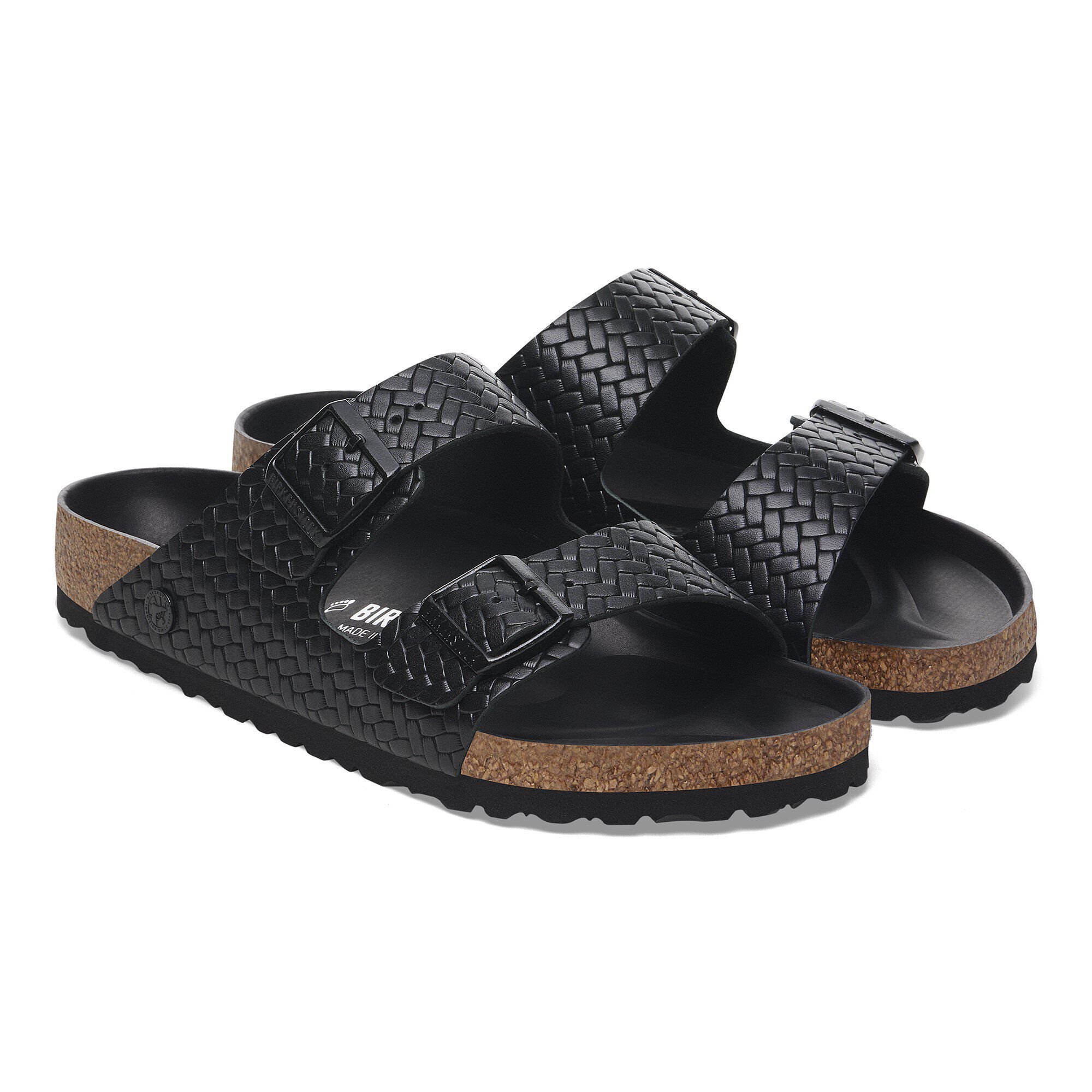 Arizona Leather in Color Woven Embossed Black | BIRKENSTOCK Canada