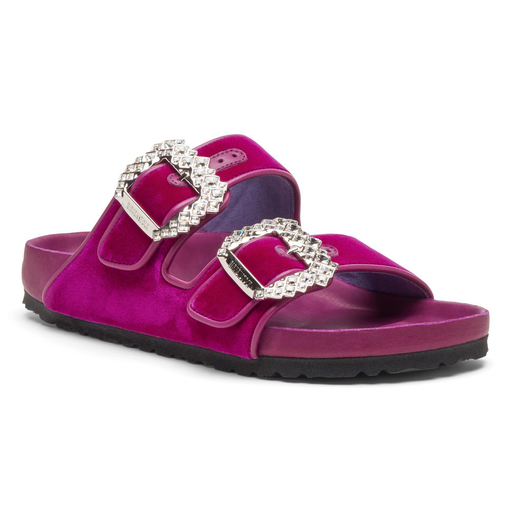 Manolo Blahnik Arizona Velvet Crystal Buckle Velvet
