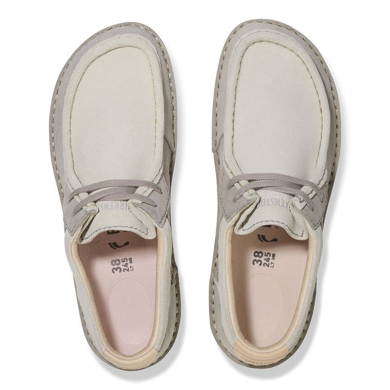 BIRKENSTOCK Pasadena Suede Leather Stone Coin/White Walk Edit detail