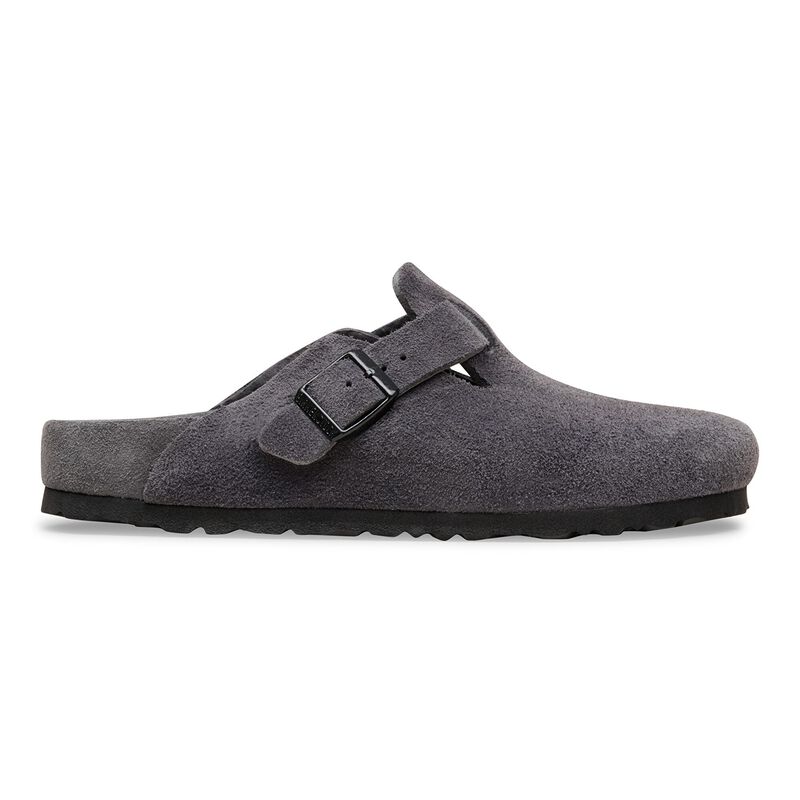 BIRKENSTOCK Boston Suede Leather Charcoal Trail Easy detail