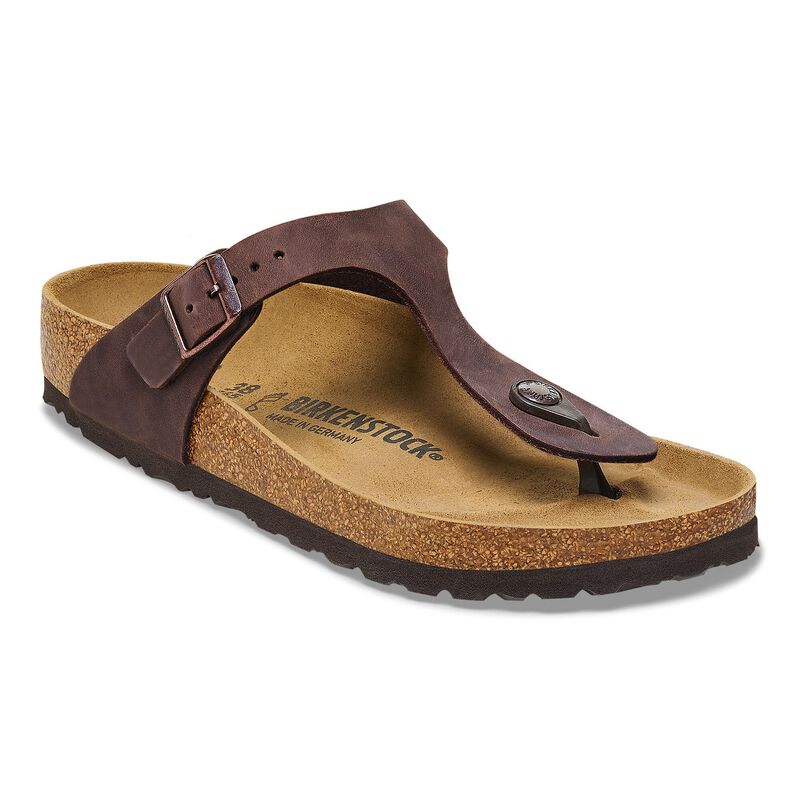 BIRKENSTOCK Gizeh Natural Leather Oiled Habana Easy Walk detail