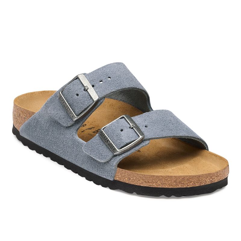 BIRKENSTOCK Arizona Suede Leather Dark Tea Soft Sole detail