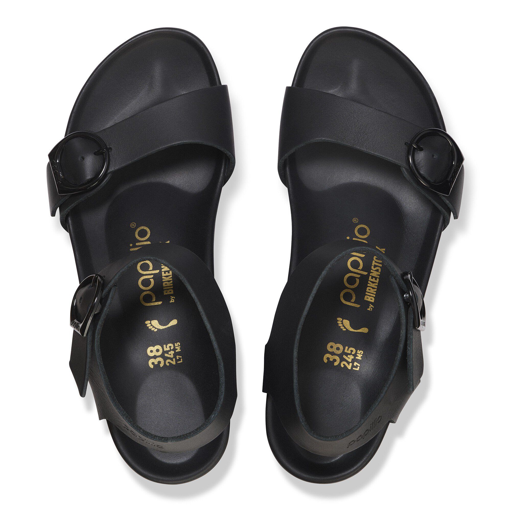 ビルケンSOLEY RING-BUCKLE黒39 新品定価¥23100 Soley Ring-Buckle Leather in Color Black/Black | BIRKENSTOCK US