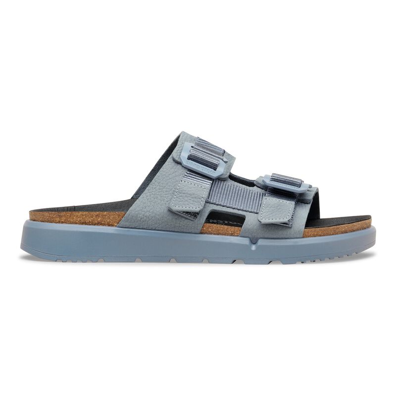 BIRKENSTOCK Shinjuku 2 Strap Natural Leather/Textile Basalt Gray Soft Footbed detail