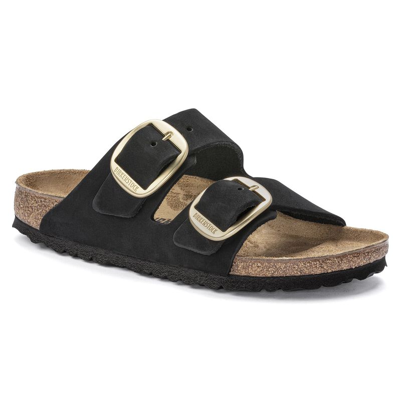 BIRKENSTOCK Arizona Big Buckle Nubuck Leather Soft Pink Soft Sole detail