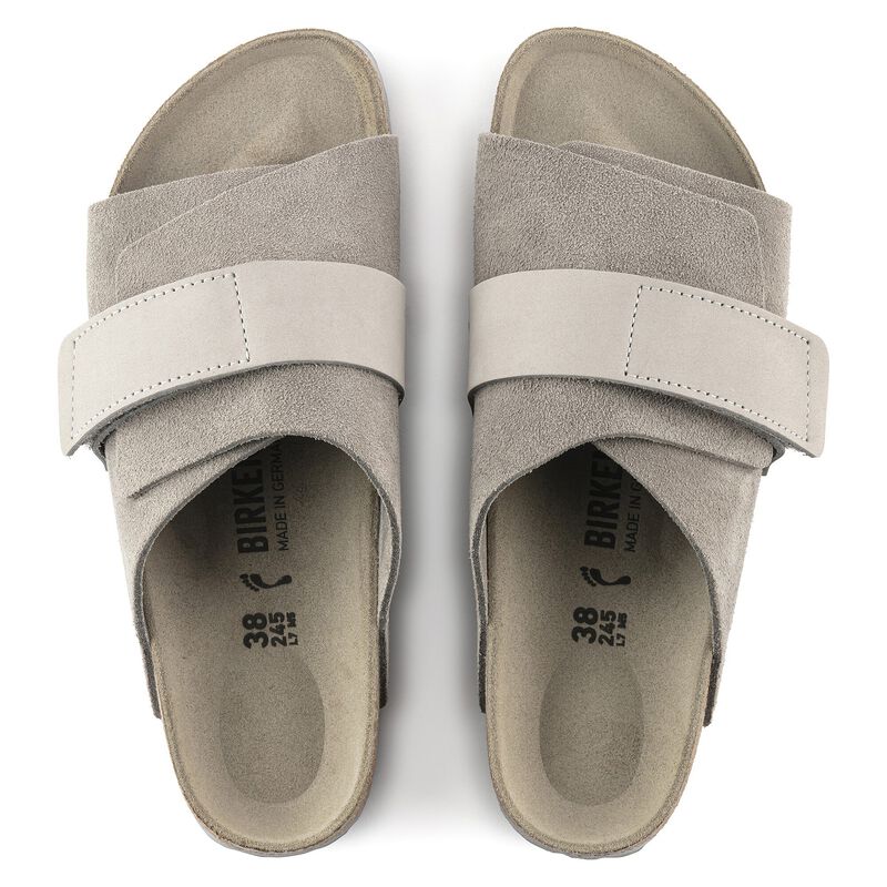 BIRKENSTOCK Kyoto Nubuck Leather/Suede Stone Coin Daily Comfort detail