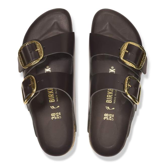 Arizona Hammered Big Buckle Natural Leather Patent