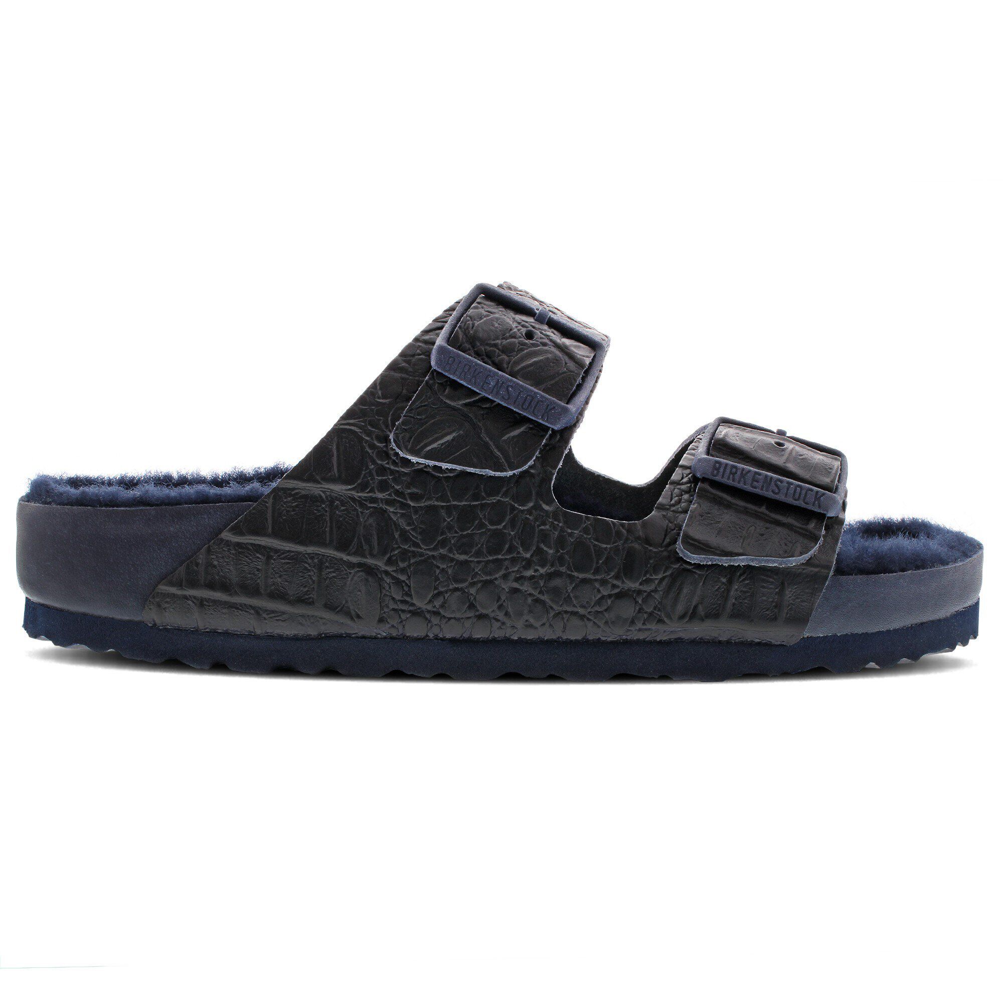 BIRKENSTOCK ララミーロー　黒×ネイビー　39 Arizona Leather in Color Croco Navy | BIRKENSTOCK US