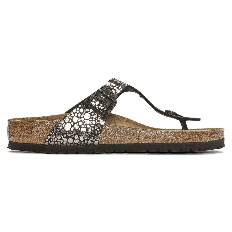 BIRKENSTOCK Gizeh Birko-Flor Metallic Stones Black Soft Sole detail