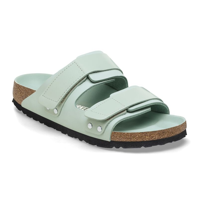 BIRKENSTOCK Uji Nubuck Leather High Shine Stone Coin City Comfort detail