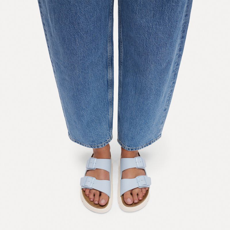 BIRKENSTOCK Arizona Chunky Birko-Flor Baby Blue Lounge Fit detail