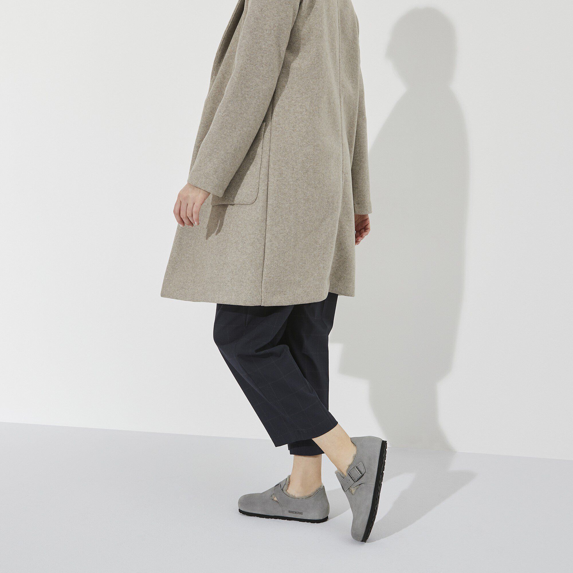 London Shearling Suede Leather