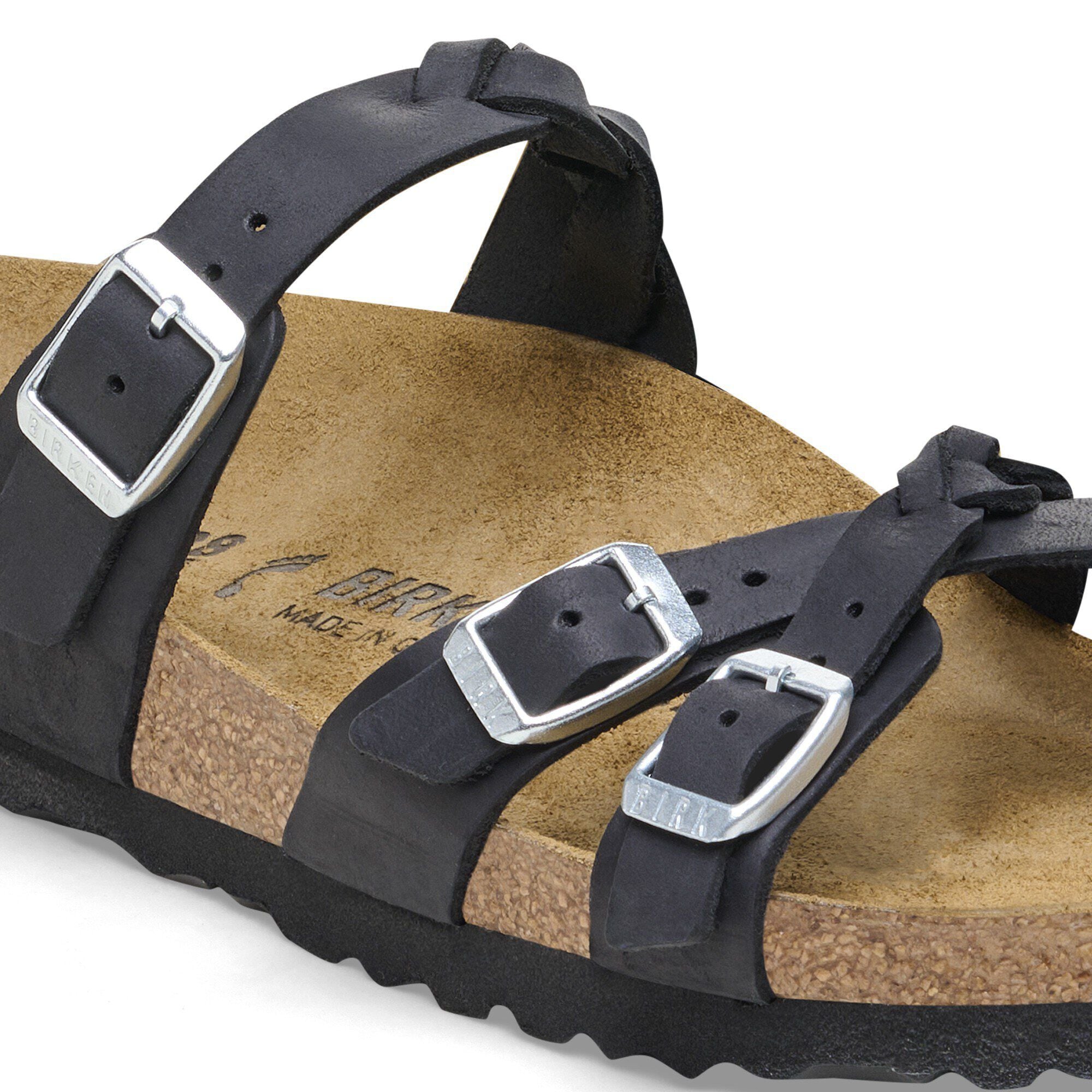 Franca Braided Oiled Leather in Color Black | BIRKENSTOCK US