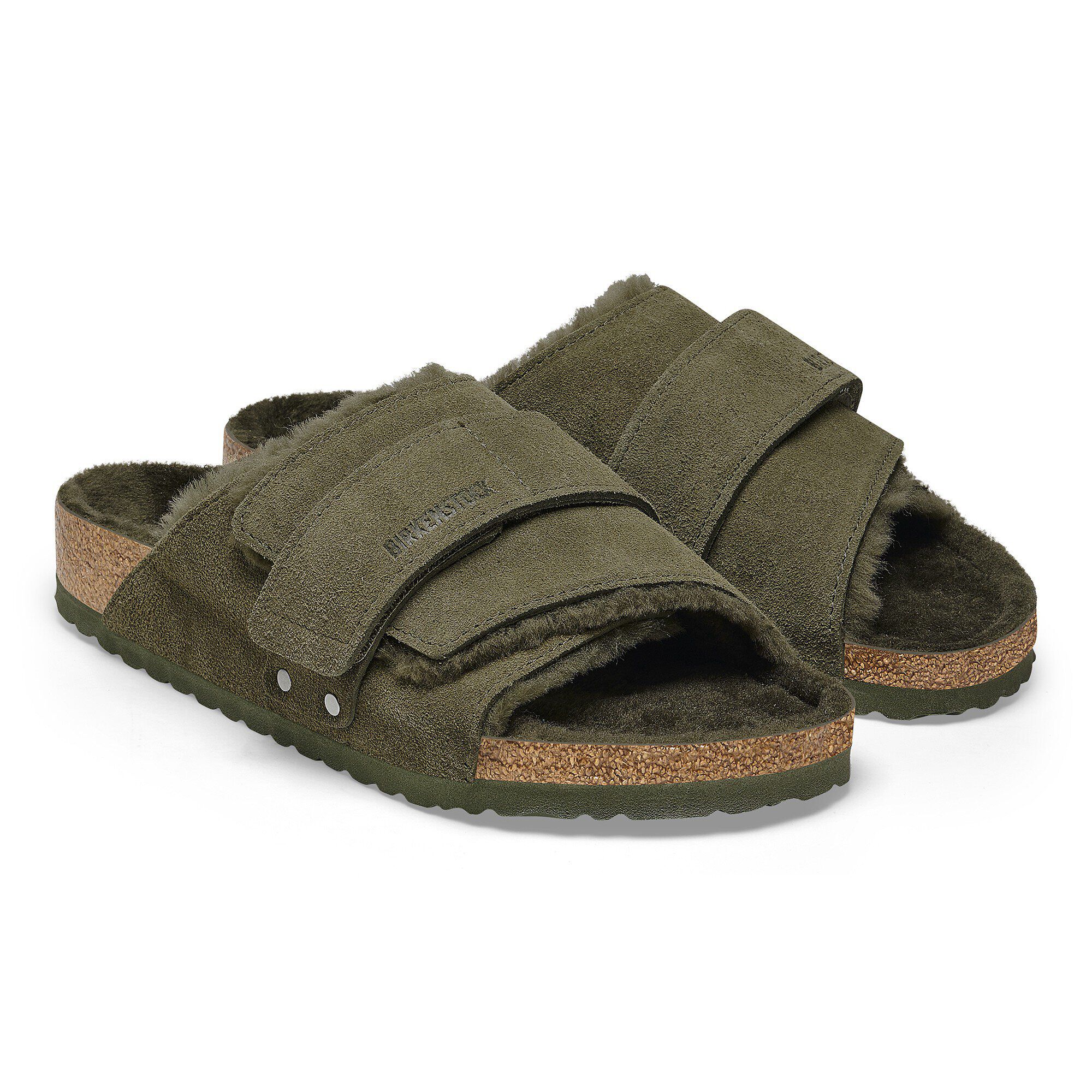 Kyoto Shearling Suede Leather in Color Thyme | BIRKENSTOCK Canada