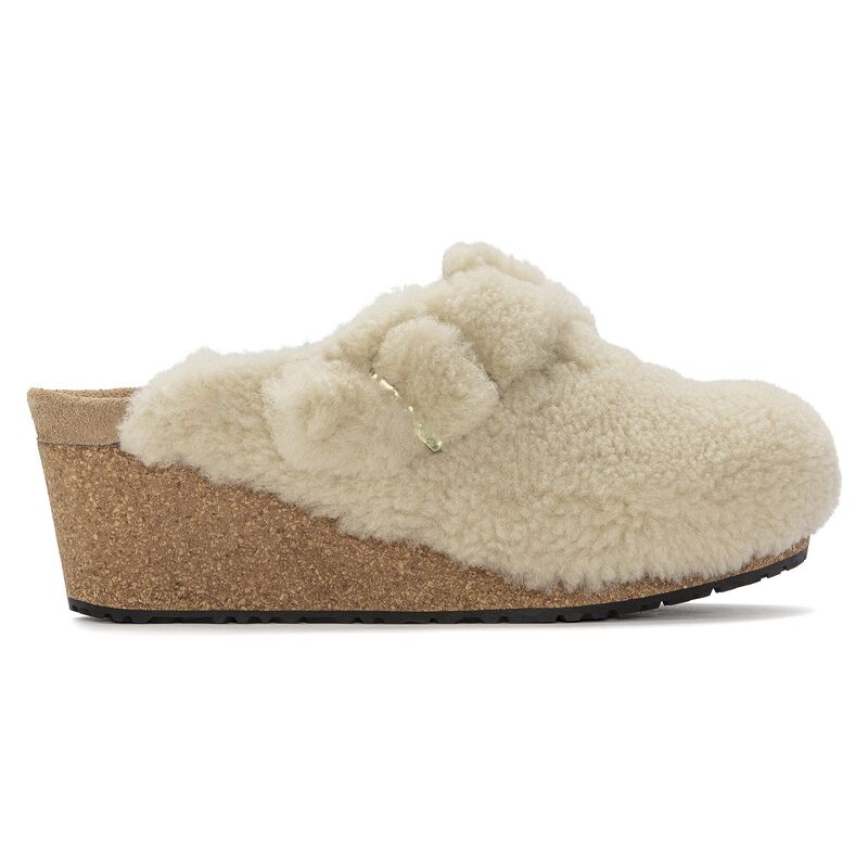 BIRKENSTOCK Fanny Teddy Fur Teddy Eggshell Soft Footbed detail