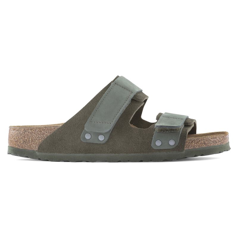 BIRKENSTOCK Uji Nubuck Leather/Suede Thyme Trail Easy detail