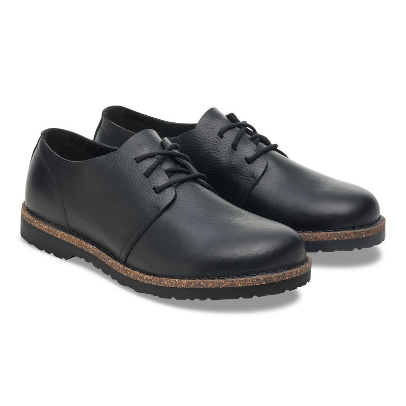BIRKENSTOCK Uppsala Low Natural Leather Black Soft Footbed detail