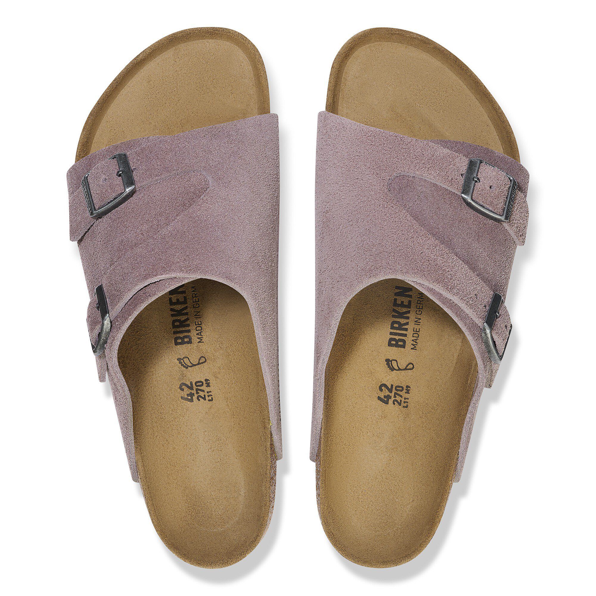 Zürich Suede Leather in Color Faded Purple | BIRKENSTOCK US
