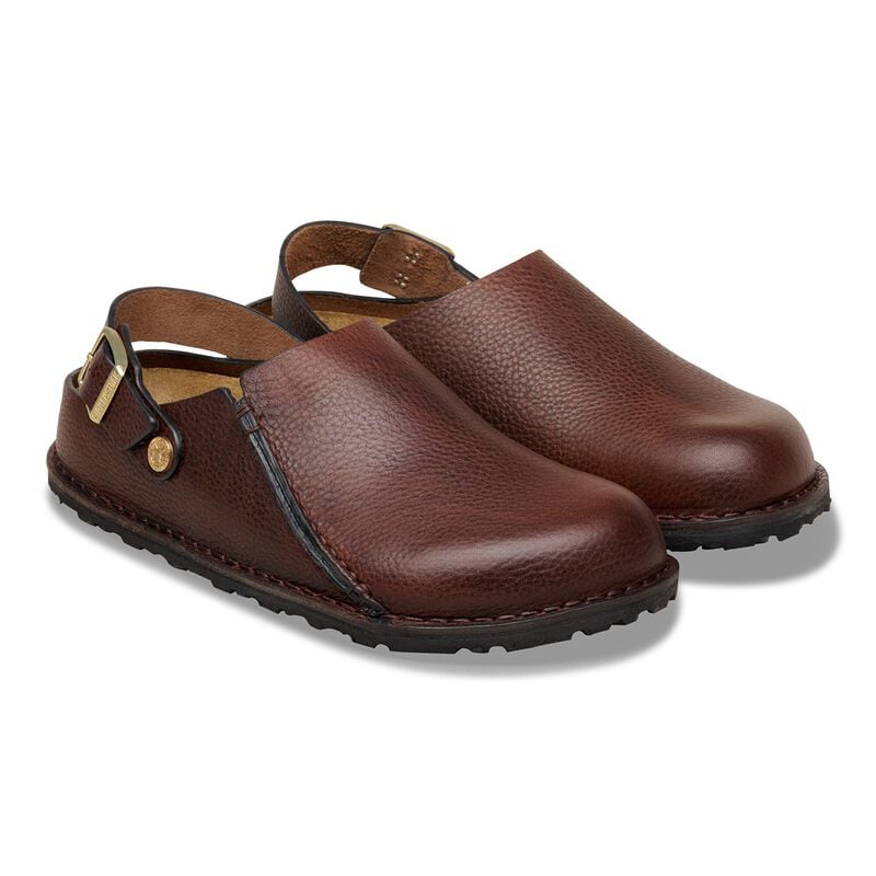 BIRKENSTOCK Lutry Premium Natural Leather Roast Trail Easy detail