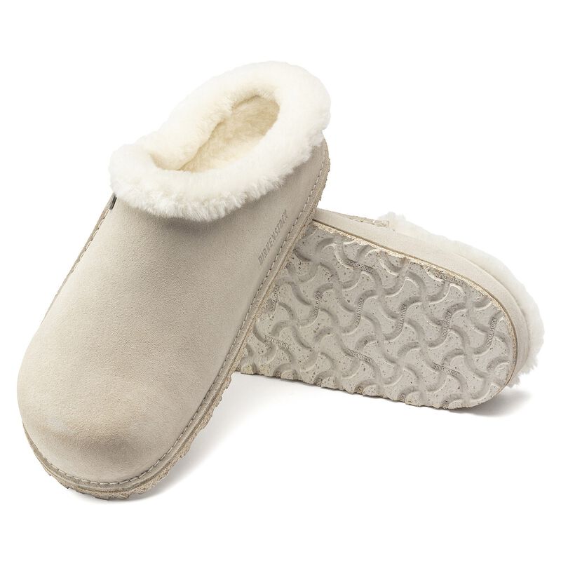 BIRKENSTOCK Zermatt Premium Suede Leather Antique White Daily Comfort detail